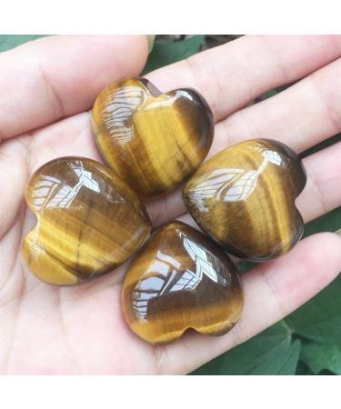 Tiger Eye Quartz Hand Carved Heart Shaped Natural and MineralsHome Decoration 2pcs Can be Used for Full of Texture - Buy Online on GoSupps.com