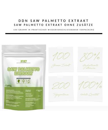 Buy 100g Pure Saw Palmetto Extract Powder - No Additives High Dosage Natural & Vegan - Serenoa Repens for Optimal Health - Buy Online on GoSupps.com