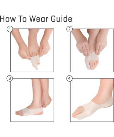 GH Bunion Sleeve | Ultra-Thin Bunion Corrector & Toe Straightener | Orthopaedic Support Bandage Left Small UK 4 - 5.5 Beige - Buy Online on GoSupps.com