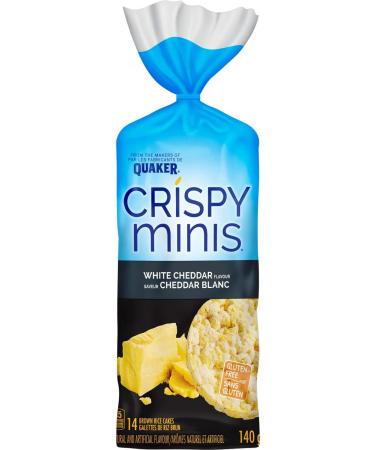 Quaker Crispy Minis White Cheddar Flavour Large Brown Rice Cakes Multi-Pack 140g (Pack of 12) White Cheddar Rice Cakes 11.67 g (Pack of 12) - Buy Online on GoSupps.com