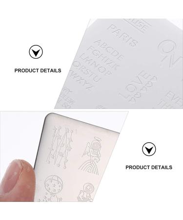 6th Nail Transmission Template & Dance Plate - Stainless Steel Nail Art Design Kit DIY Stencils Scraper & Stamper for Beautiful Manicures - Buy Online on GoSupps.com
