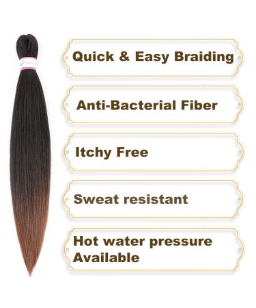 Ancient Lichenhaar Easy Braid - 30 Itch-Free Synthetic Hair Extensions (6 Pack) - Yaki Texture Crochet Braids (1B/30#) - International Shipping Available - Buy Online on GoSupps.com
