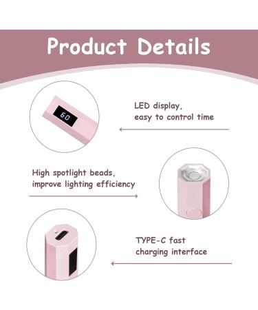 USB Rechargeable Led Nail Lamp 3W Handheld UV Nail Lamp Mini U V Lamps for Gel Nails Rechargeable USB Light with Smart LED Display Flash Cure Nail Dryer for Curing Gel Polish - Buy Online on GoSupps.com