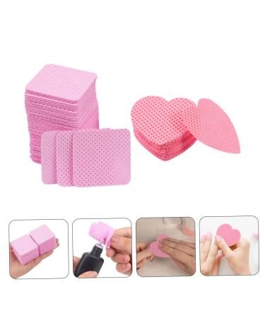 VILLFUL 400 Sheets Janitorial Supplies Clean Wipes Gel for Nails Nail Supplies Glue for Eyelashes Paint Stripper Gel Nail Gel Glue Wipes Lash Extensions Travel Size Heart-Shaped Cotton - Buy Online on GoSupps.com