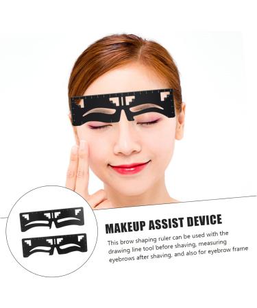 MAGICLULU 6 Pcs Eyebrow Ruler Makeup Assist Device Eyebrow Sissor Kit Mini Eyebrows Shaper Card Make up - Buy Online on GoSupps.com