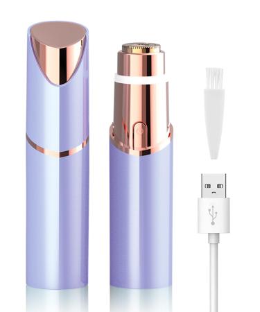 Facial Hair Removal for Women Portable Lady Hair Shaver Electric Rechargeable Painless Bikini Remover for Face Upper Lips Peach Fuzz Chin Armpit Fingers Arms Legs and Body (Blue)