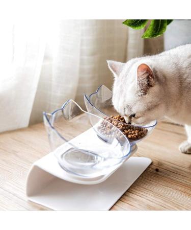 Double Cat Dog Bowls - Elevated Tilted Pet Bowl with Raised Stand for Cats and Small Dogs - Buy Online on GoSupps.com