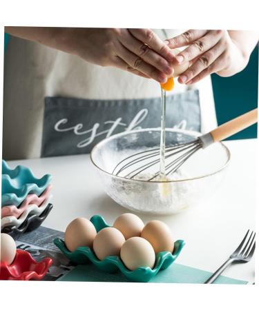 DOITOOL 6 Refrigerator Egg Holder Egg Carrier with Lid Drawer Organiser Monomer Egg Carton White Non-slip White 14.5x9.5x3.2cm - Buy Online on GoSupps.com