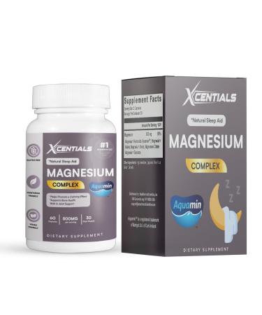 Xcentials Magnesium Complex Glycinate Taurate & Citrate High Absorption Gentle on Stomach Relaxation Muscle & Nerve Support 60 Vegan Capsules