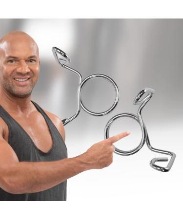 Miweba Sports Feder closures for Olympia Langbinle 50/51 mm - dumbbell - dumbbells - barbells - dumbbell closures - dumbbell closure - spring lock for dumbbell bar - dumbbell clamps - universal