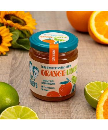 Tom & Krissis Orange-Lime Fruit Spread 250g | Low-Fructose Vegan Jam | International Shipping - Buy Online on GoSupps.com