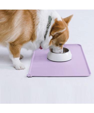 Buy Audwud Silicone Waterproof Pet Feeding Mat - Anti-Slip Dog & Cat Bowl Mat 53x38 cm - Hibiscus Design - Buy Online on GoSupps.com