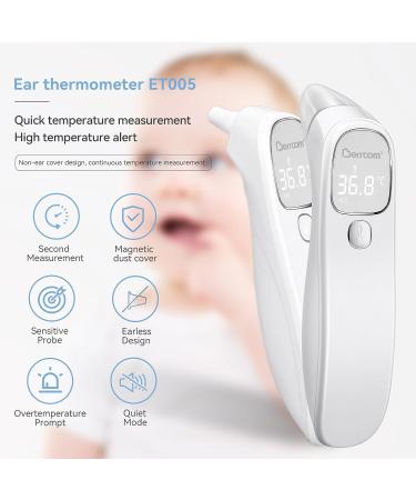 Berrcom Forehead and Ear Thermometer - Digital Infrared Contactless Medical Thermometer for Children and Adults with Fever Alarm and Memory Function - Buy Online on GoSupps.com