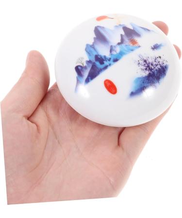 Housoutil Ink Pad Box Thumb Impression Pad Travel Container Cosmetic Containers Lipstick Jar Dragonfly Decor Mini Lipsticks Makeup Lipstick Rouge Jar Ceramics Storage Bottle with Cover White - Buy Online on GoSupps.com