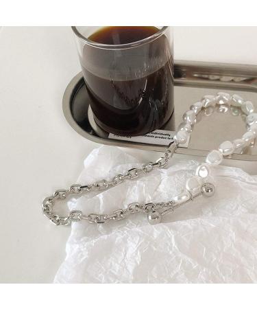 Missgrace Silver Punk Chains Necklace Set for Goth Women & Teens - Layered Pearls & Pendants - Alloy Jewelry for Boys & Girls - Buy Online on GoSupps.com