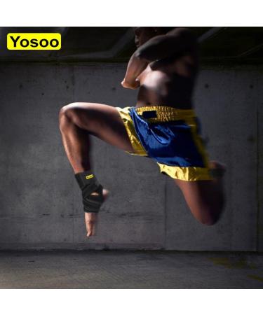 Yosoo Adjustable Ankle Brace for Men & Women | Support for Volleyball & Basketball | Ankle Stabilizer for Sprains - Buy Online on GoSupps.com