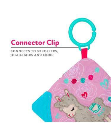 Nuby Plush Llama Teething Blankie | Cuddle & Chew Toy with Squeaker | Connector Clip | 0 M + | Multi - Buy Online on GoSupps.com