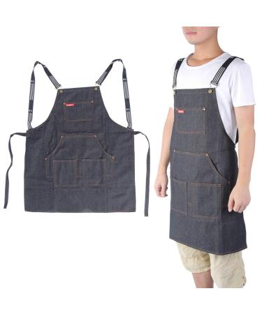 Waterproof Denim Hair Cutting Apron Salon Waiter Pocket Apron for Barber Coffee