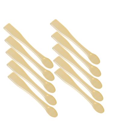 Healeved 20 Pcs Mask Spoon Beauty Spoon Face Cream Pick Spoon Makeup Gadgets Cosmetic Spoons Airbrush Abs 6X1X0.3CMx2pcs Goldenx2pcs