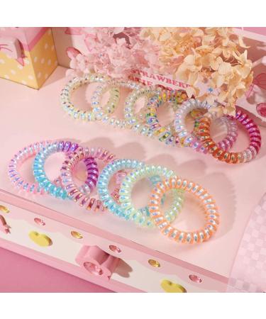 Pinkgarden Hair Ties for Girls Colorful Elastic Hair Band Hair Coils Hair Accessories for Girls Kids Women 24 Pieces in Box Colorful Hair Ties - Buy Online on GoSupps.com