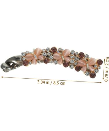 DRESSOOS Rhinestone Hair Clip Banana Hair Clips for Women Hair Accessories for Women Hair Clips for Fine Hair Rhinestone Barrettes for Women Banana Clip Rhinestones Hair Comb Curls Women's - Buy Online on GoSupps.com