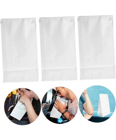 BCOATH 25pcs Disposable Vomit Bags for Adults & Kids - Motion Sickness Relief for Travel & Car - White Paper, Pack of 25 - Buy Online on GoSupps.com