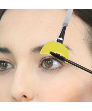 Mascara Eyelashes Tools- 11cm * 4.5cm Portable Eyelash Brush Tool| Easy To Use Eyelash Tool Mascara Shield| Eyelashes Mascara Applicator Tool For Women Girls Ladies And Daily Parties Yellow - Buy Online on GoSupps.com