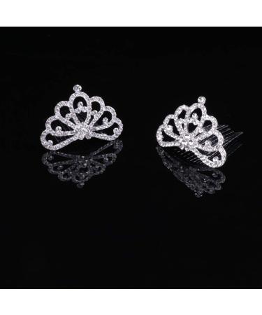 Minkissy Princess Crown Comb Mini Tiara Rhinestone Hair Hoop 12pcs Set for Girls and Women - Exquisite Party Favor Hair Clips - Size 1 - Buy Online on GoSupps.com