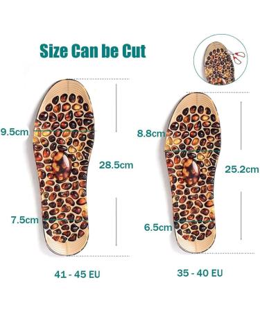 EUK Magnetic Insoles - Acupressure & Magnetic Therapy for Flat Feet Plantar Fasciitis Relief | Orthopedic Massage Insoles (EU 40-45) - Buy Online on GoSupps.com