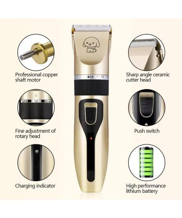 Pet Shaver Dog Clippers Grooming Kit 4 Guiding Combs Professional Dog Trimmer Pet Shaver for cats Low Noise Rechargeable Cordless Pet Shaver for Cats Dogs Horses & Other Hairy Animals - Buy Online on GoSupps.com