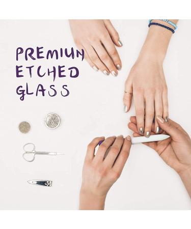 3 Pack Crystal Glass Nail File Set with Case - Professional Czech Glass Fingernail File for Gentle Nail Care - Buy Online on GoSupps.com