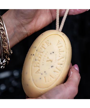  ABBATE Y LA MANTIA Solid soap with rope for body and hair with macadamia oil poppy seeds and saffron 330g Made in Italy - Buy Online on GoSupps.com