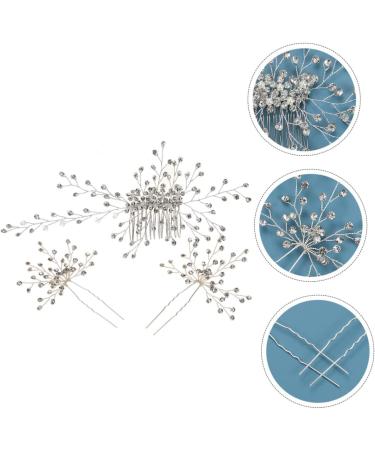 Angoily 1 Set Bridal Headwear Wedding Hair Pin Wedding Hair Decoration Pearl Hair Accessories Pearl Tiara Pearl Hair Clip Bridal Hair Accessories Zinc Alloy Comb Bride Diamond - Buy Online on GoSupps.com