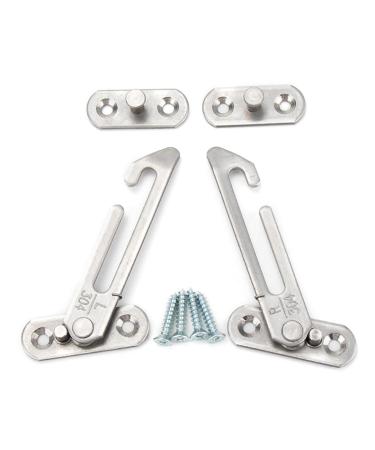Zaagot 2pcs Stainless Steel Restrictor Locks Adjustable Limiters Safety Locks Child Safety Easy Install 304 Stainless Steel