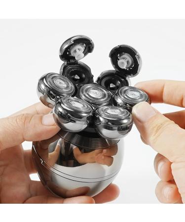 Replacement Cutting for Men's Electric Shaver Beard Trimmer Wet and Dry 7D Floating Heads Blade Silver - Buy Online on GoSupps.com