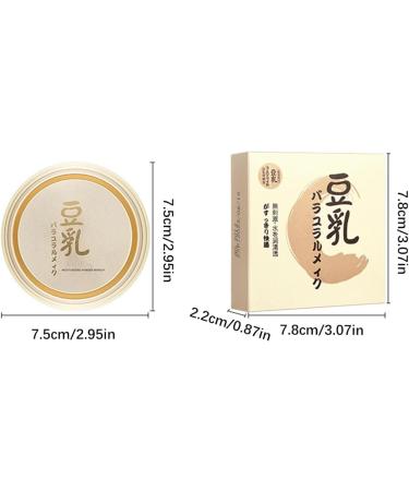Japanese Concealer Soybean Milk Powder Japanese Concealing and Setting Soy Milk Powder Long-Lasting Oil Control Makeup Holding Face Foundation Suitable for All Skin Types (3 color) - Buy Online on GoSupps.com