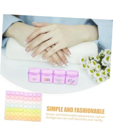 minkissy 3 Sets Nail Art Storage Box nail organizers and storage nail jewelry ornament storage bin dip powder organizer manicure accessories holding makeup drawer grid Manicure tools abs - Buy Online on GoSupps.com