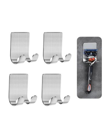Elegance-go razor holder shower 4 pieces of stainless steel wall hooks Self-adhesive multi-purpose hook bracket shower without drilling with sticky hooks for bathroom che living room office office - Buy Online on GoSupps.com