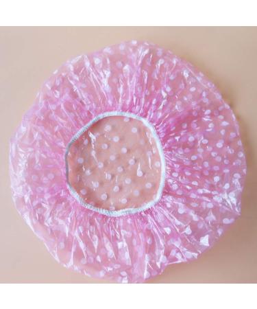 Lurrose Disposable Shower Caps - 60pcs Polka Dot Printed Bath Caps for Spa, Home, Travel, Salon - Assorted Colors - Buy Online on GoSupps.com