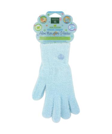 EARTH THERAPEUTICS Blue Aloe Infused Gloves, 1 EA