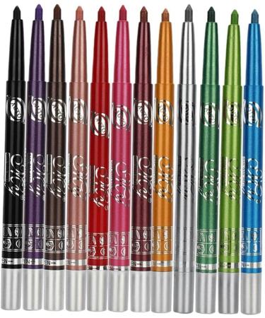 12 Eye Shadow Lip Pencil Pen Cosmetics Tool - Buy Online on GoSupps.com
