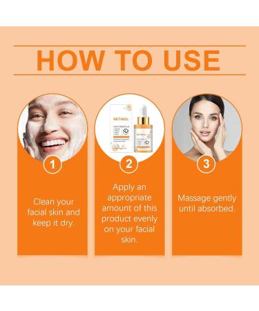  JIAOY Retinol Face Serum Retinol Anti-Aging Face Serum Retinol Anti-Wrinkle Face Serum Retinol Serum for Dull Skin Firming Moisturizing Brightening and Smoothing (6PCS) - Buy Online on GoSupps.com
