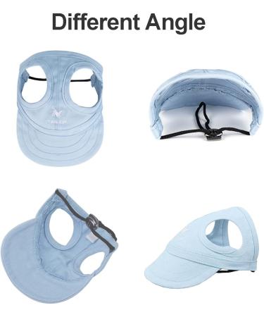 Buy BT BEAR Hundege Baseball Cap for Small & Medium Dogs - Adjustable Summer Hat with Ear Holes | Light Blue - Buy Online on GoSupps.com