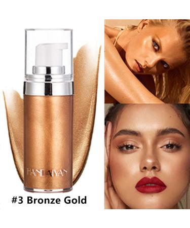 Go Ho Face Body Illuminator Liquid Highlighter - Bronze Gold | Moisturizing Luminizer for Face & Body | Waterproof Shine & Glow Foundation - Buy Online on GoSupps.com