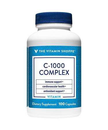 The Vitamin Shoppe C-1000 Complex 1 000MG Antioxidant That Supports Immune & Cardiovascular Health (100 Capsules) 100 Count (Pack of 1)