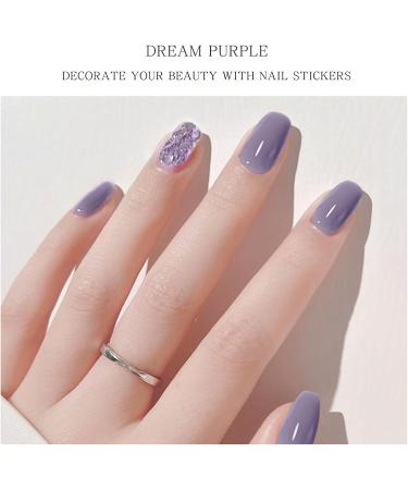 JMEOWIO Semi Cured Gel Nail Strips Black Purple Gel Nail Stickers Nail Supplies Nail Art Design Decoration Accessories - Buy Online on GoSupps.com