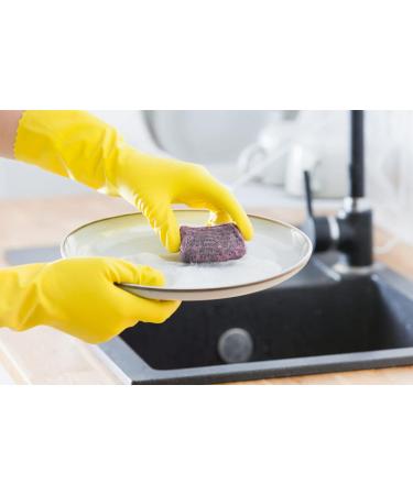 York Steel Sponge Set - High-Performance Stainless Steel Wool for Kitchen Sink Grill & Stubborn Dirt - 6 Extra Fine Pieces - Buy Online on GoSupps.com