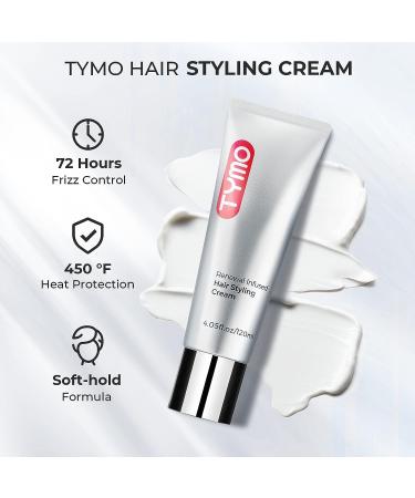 TYMO Hair Styling Cream - Heat Protectant & Leave In Conditioner for Dry Damaged Hair - Anti Frizz Treatment for Curly & Wavy Hair - Buy Online on GoSupps.com