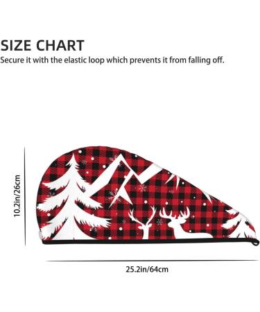 Shop Christmas Buffalo Plaid Hair Towel Wrap - Super Absorbent Microfiber for Long Curly & Thick Hair - Quick Dry Coral Velvet - Buy Online on GoSupps.com