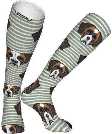 St Bernard Dog Compression Socks | Sage Stripes | 15-20 mmHg Support for Running & Cycling - Unisex - Buy Online on GoSupps.com